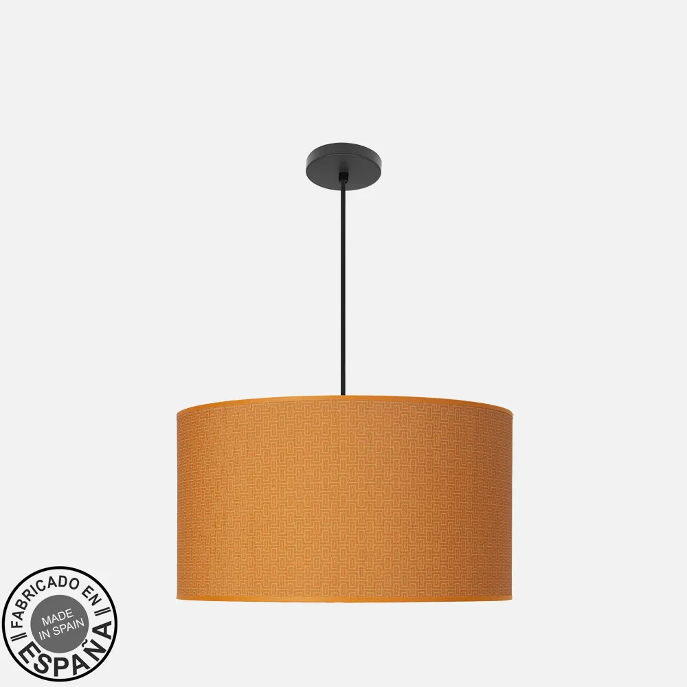 212495099 - Colgante Moda 3xe27 Negro/naranja Regx50x50 Cm C/difusor