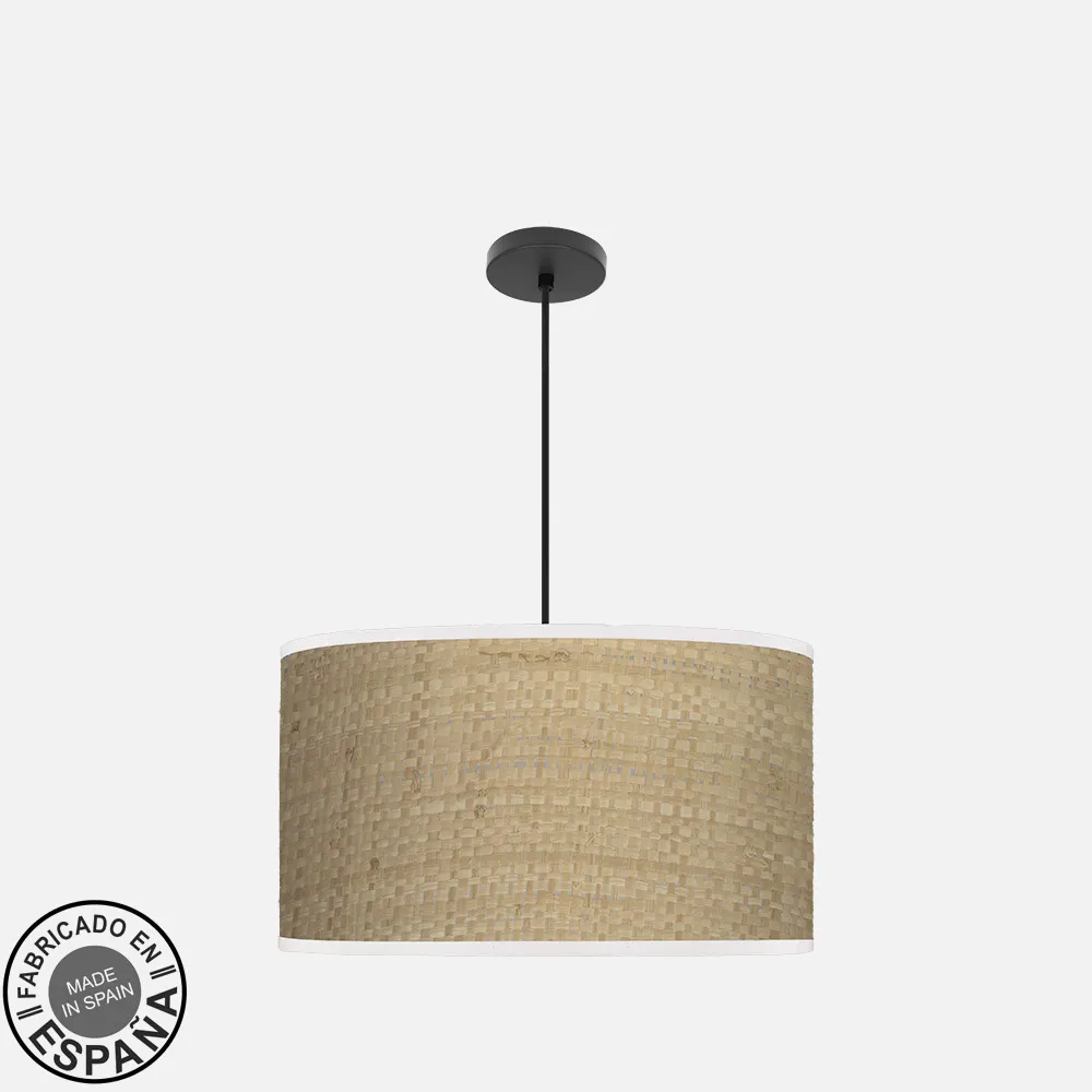 212495069 - Colgante Moda 3xe27 Negro/cañizo Claro Regx50x50 C/difusor