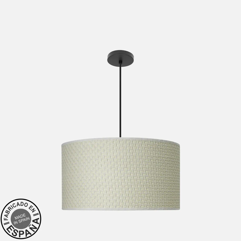 212495059 - Colgante Moda 3xe27 Negro/cañizo Blanco Regx50x50 C/difusor