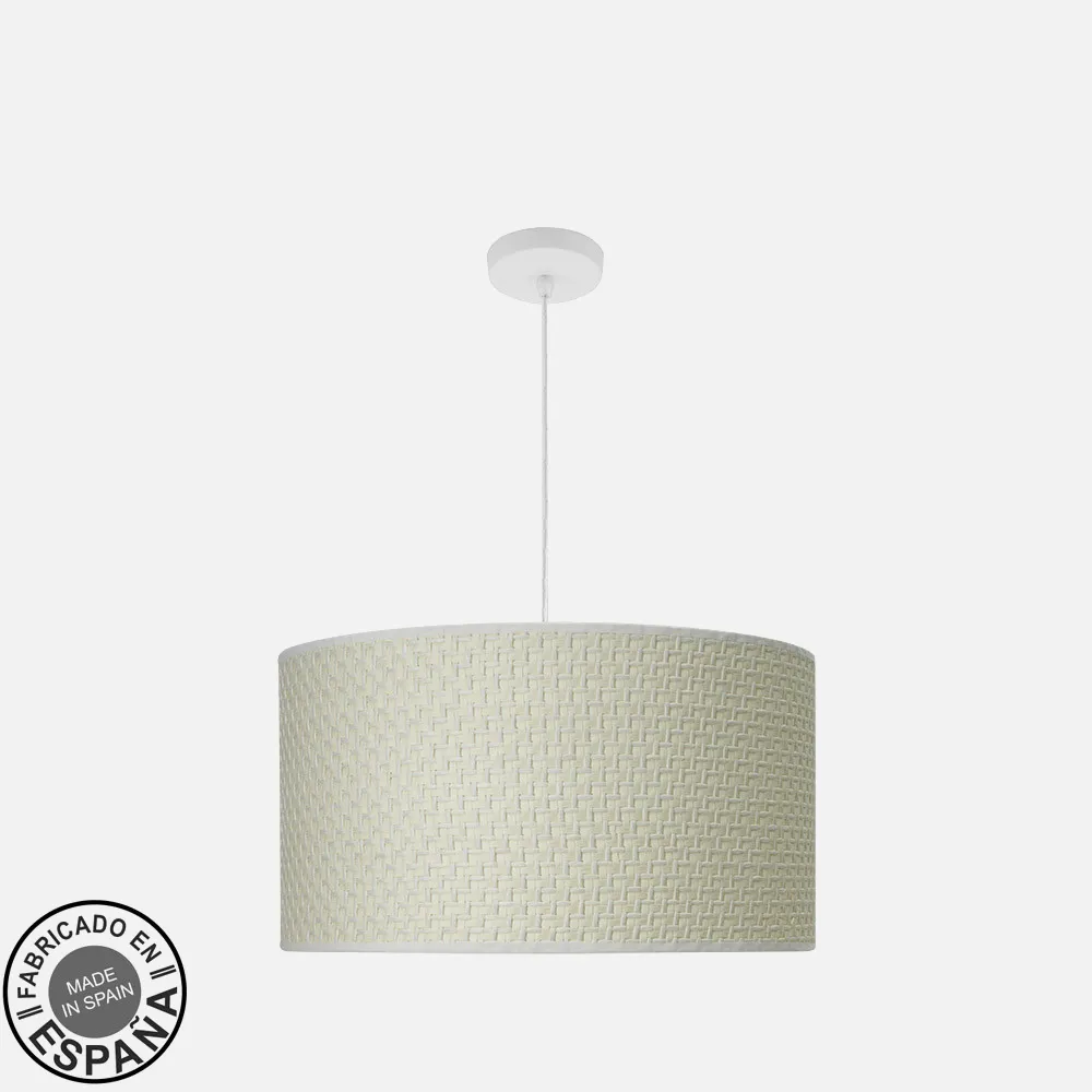 212495051 - Colgante Moda 3xe27 Blanco/cañizo Blanco Regx50x50cm C/difusor
