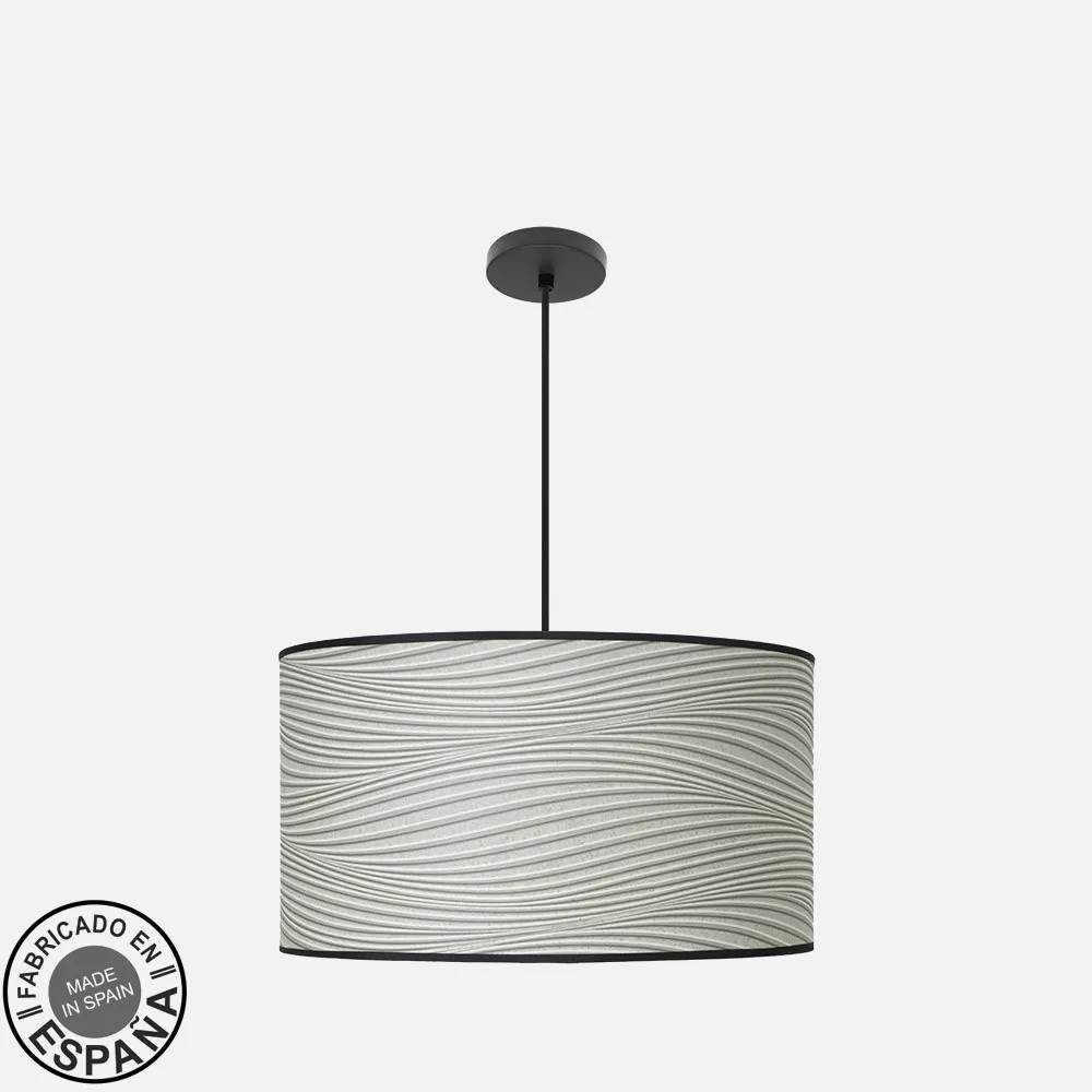 212495049 - Colgante Moda 3xe27 Negro/surco Gris Regx50x50cm C/difusor