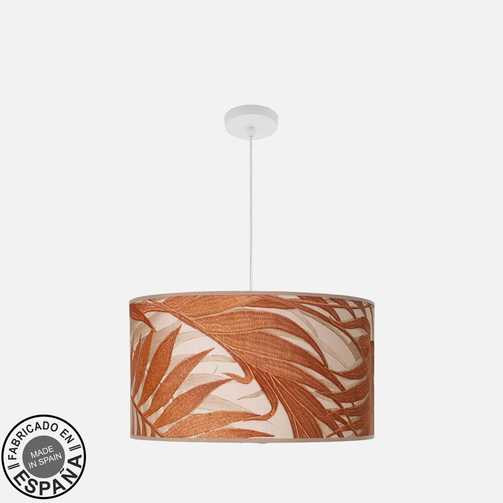 212495021 - Colgante Moda 3xe27 Blanco/hoja Caldera Regx50x50cm  C/difusor
