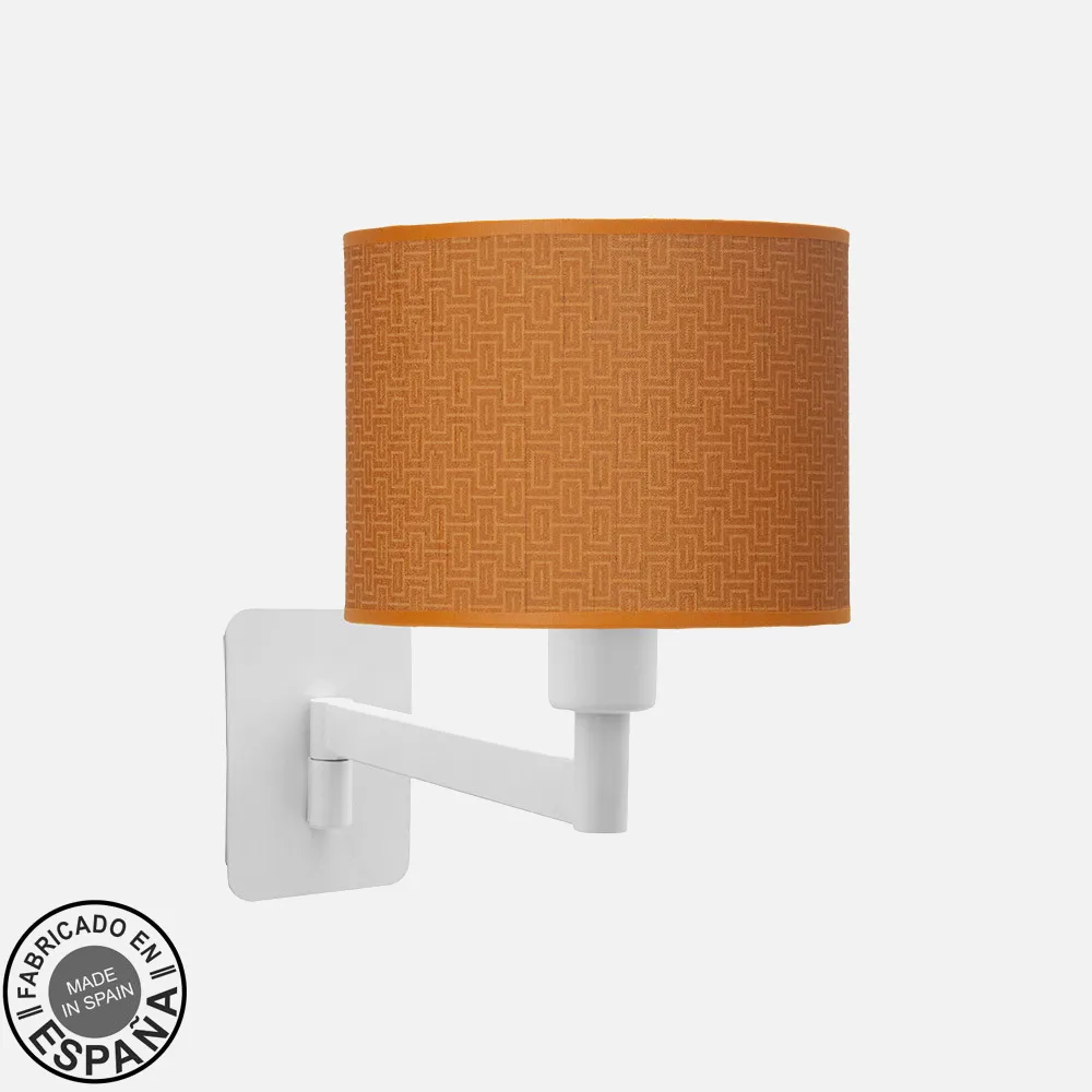 212461091 - Aplique Abatible Moda 1xe14 Blanco/naranja 26x17x28 Cm