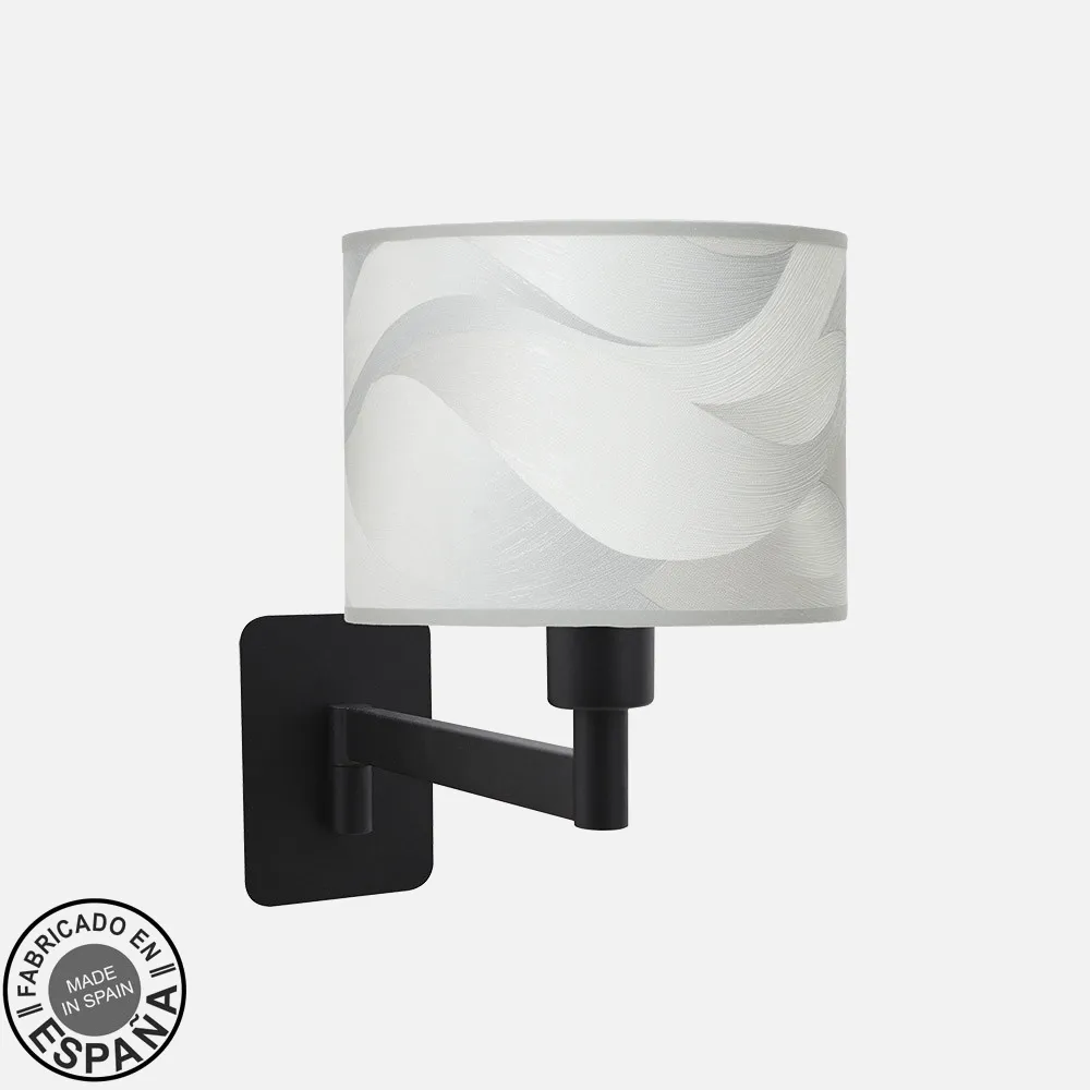 212461039 - Tilting wall light Moda 1xe14 Black/grey wave 26x17x28 Cm