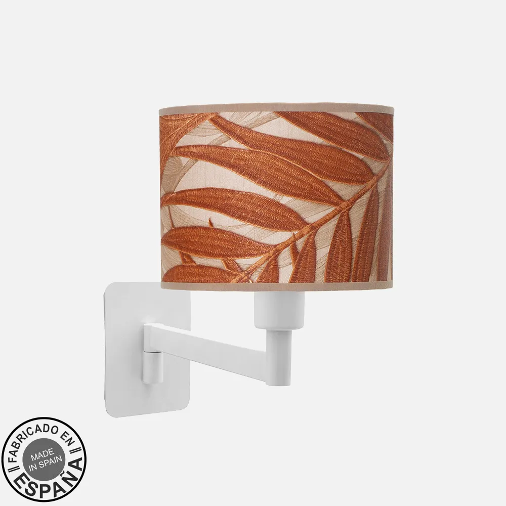 212461021 - Tilting wall light Moda 1xe14 White/rust leaf 26x17x28 Cm