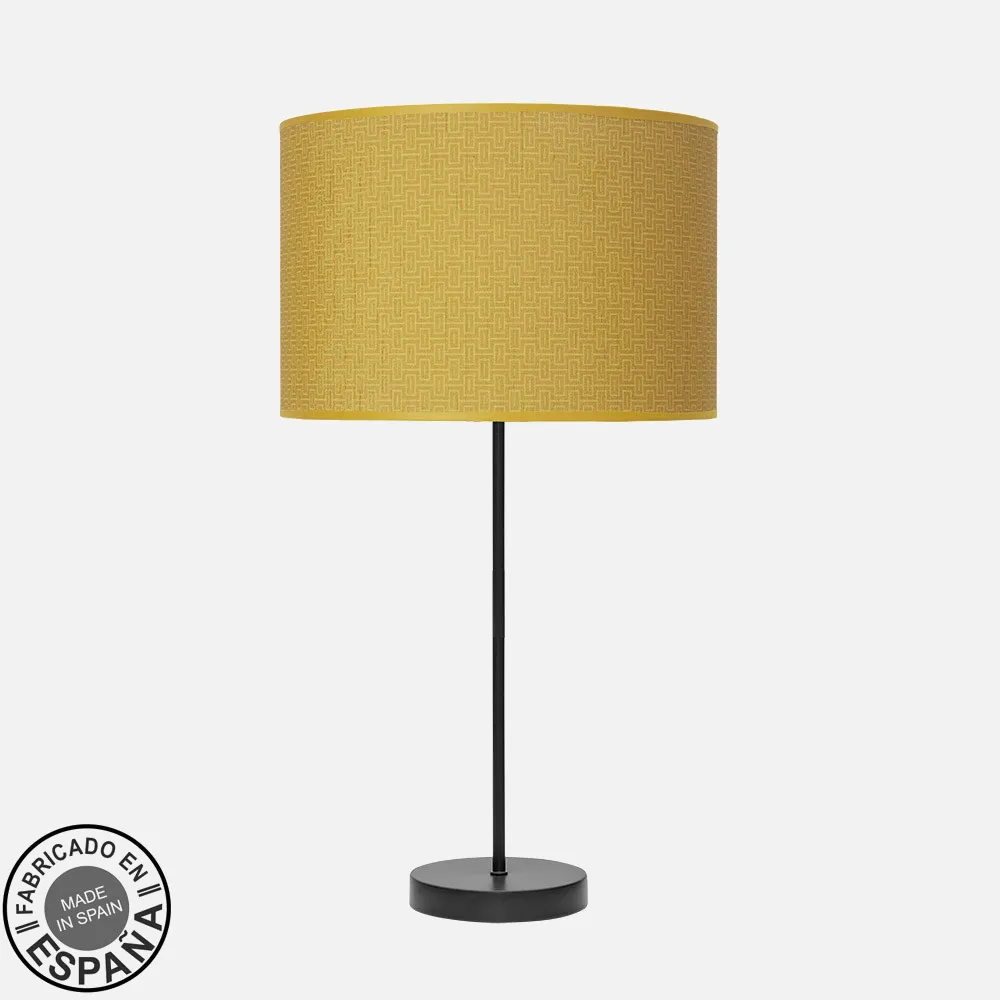 212471109 - Sobremesa Alto Moda 1xe27 Negro/amarillo 63x30x30