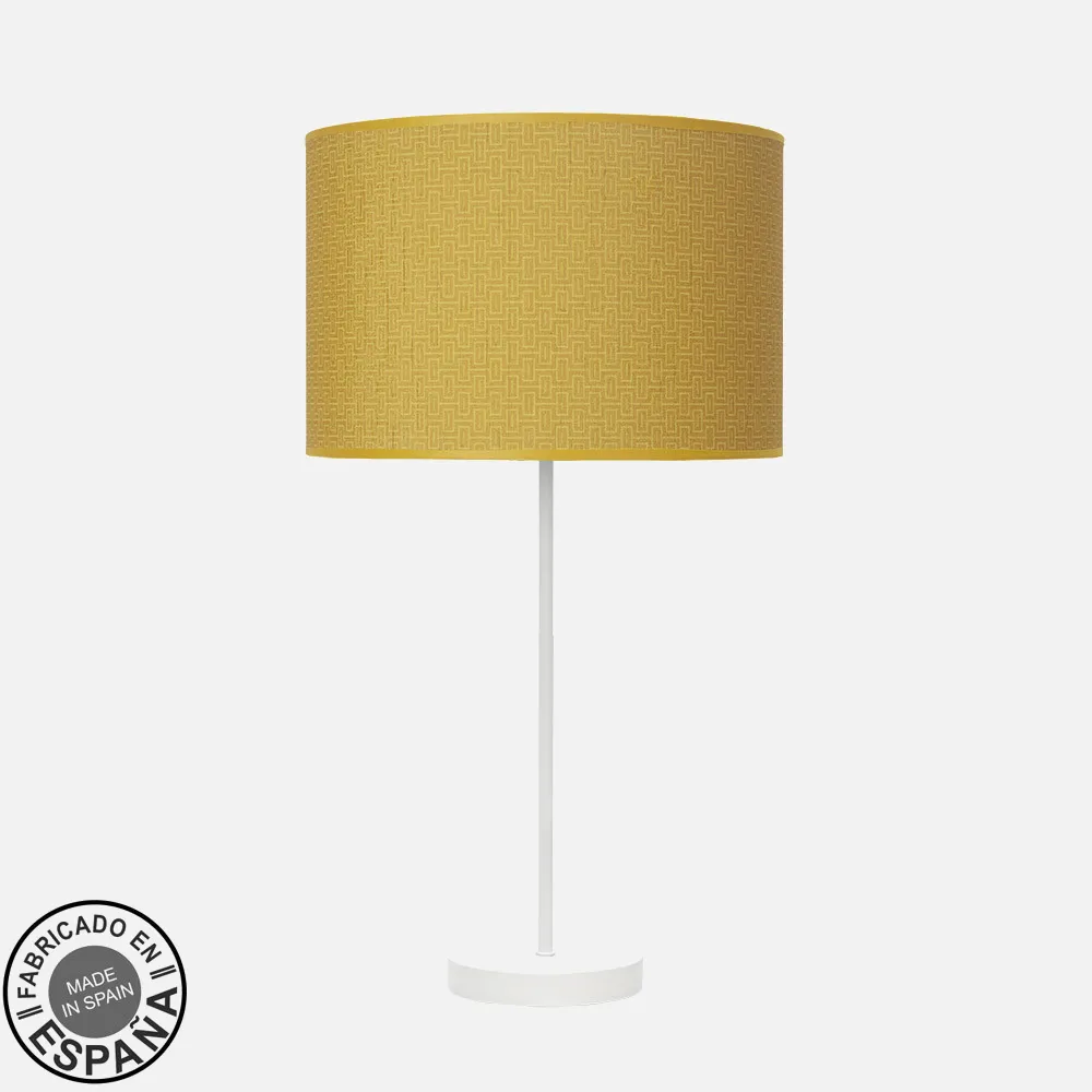 212471101 - Sobremesa Alto Moda 1xe27 Blanco/amarillo 63x30x30