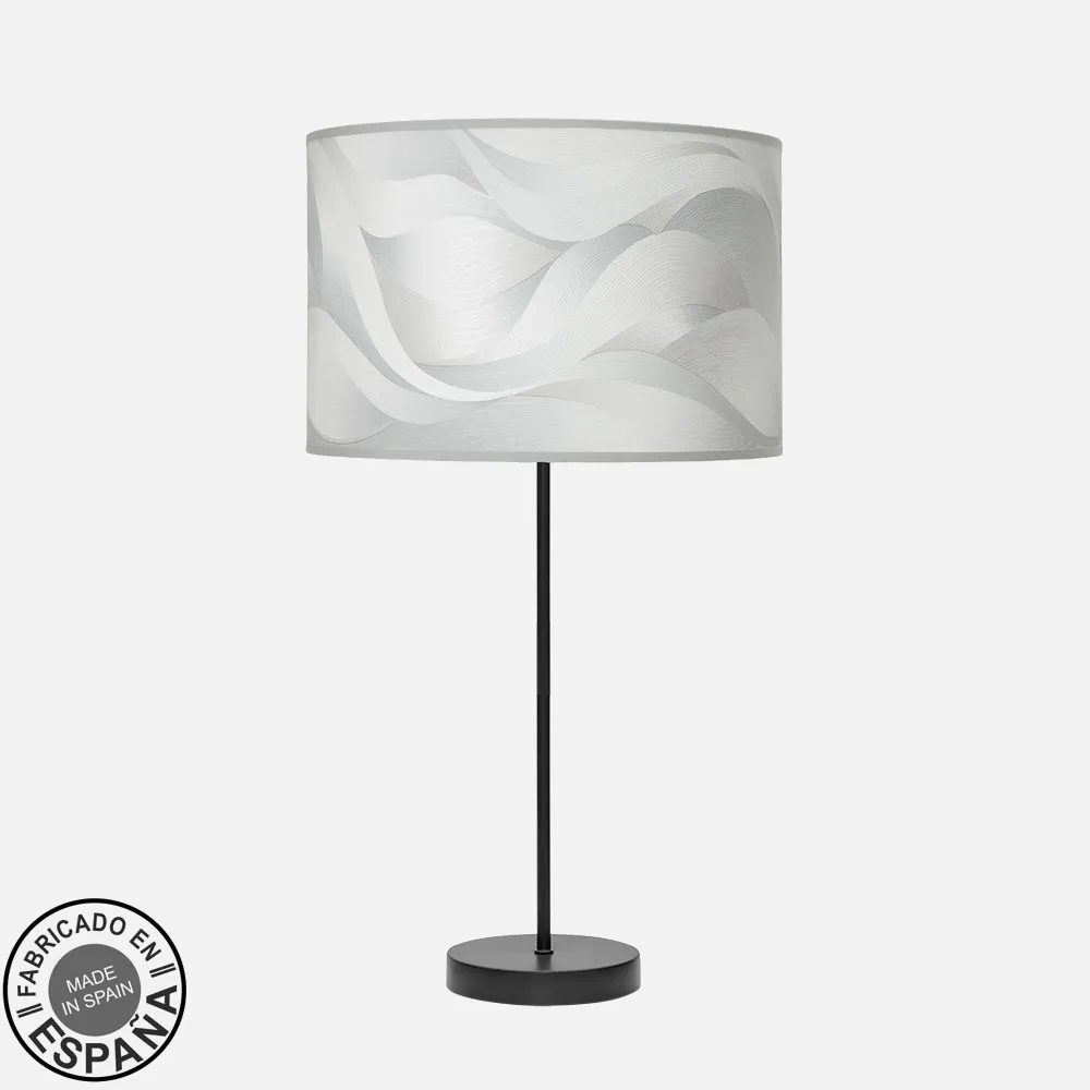 212471039 - Table lamp Height Fashion 1xe27 Black/wave Grey 63x30x30 Cm