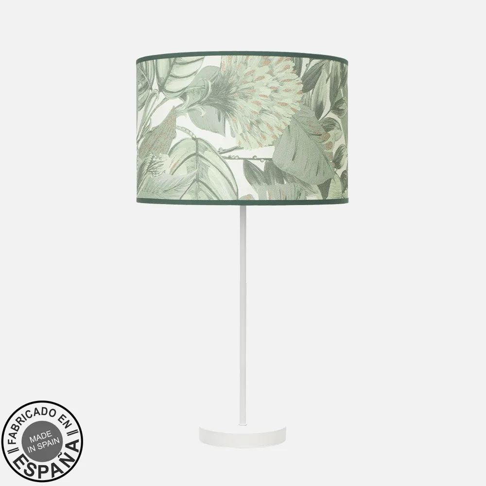 212471011 - Table lamp Height Fashion 1xe27 White/leaf Green 63x30x 30cm