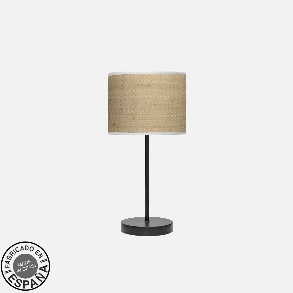 212470069 - Table Lamp Moda 1xe14 Black/Light Cane 42x17x17cm