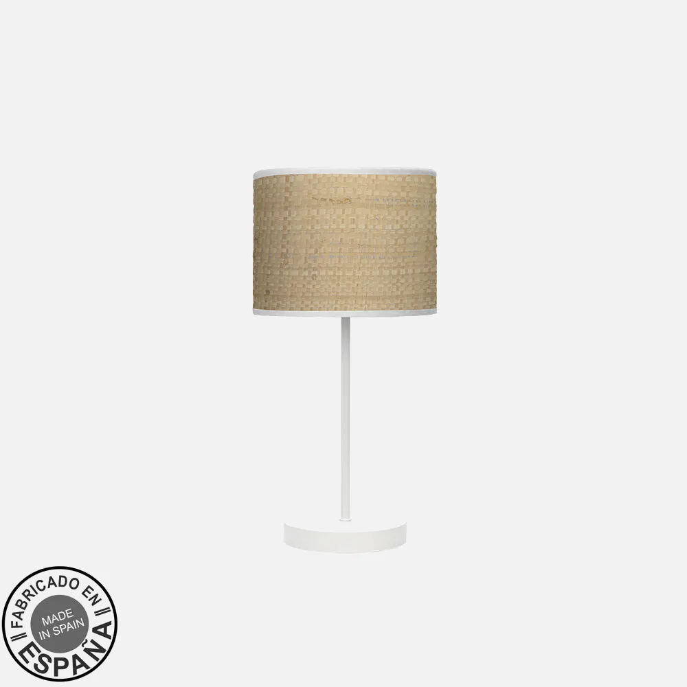 212470061 - Table Lamp Moda 1xe14 White/Light Cane 42x17x17Cm
