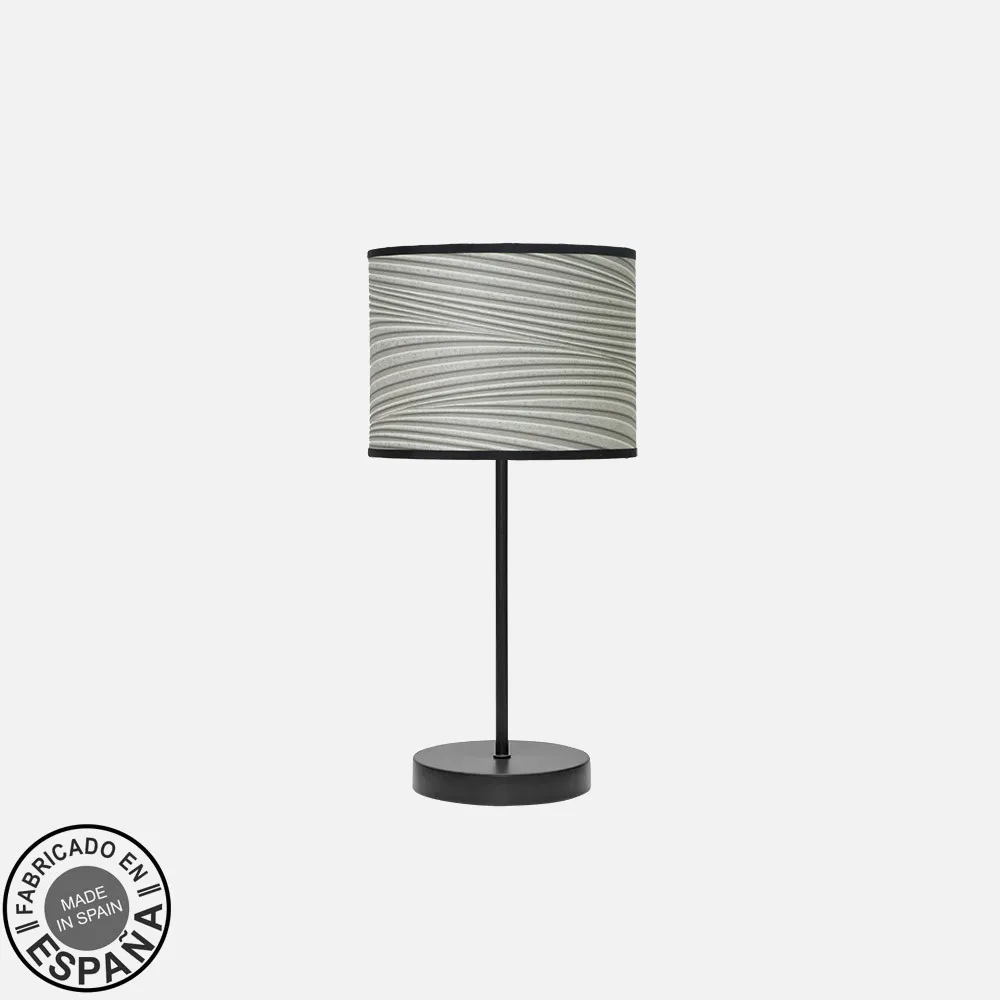 212470049 - Sobremesa Moda 1xe14 Negro/surco Gris 42x17x17cm