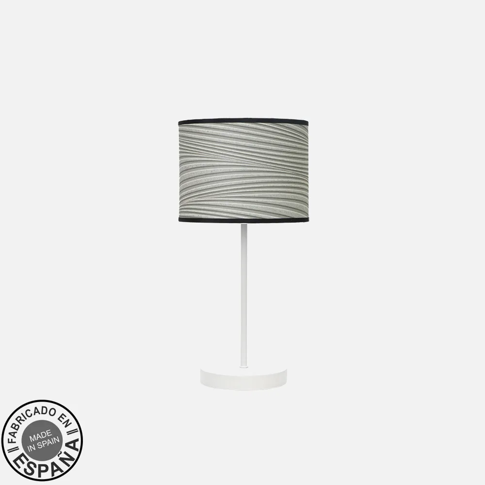 212470041 - Table lamp Fashion 1xe14 White/groove Grey 42x17x17cm