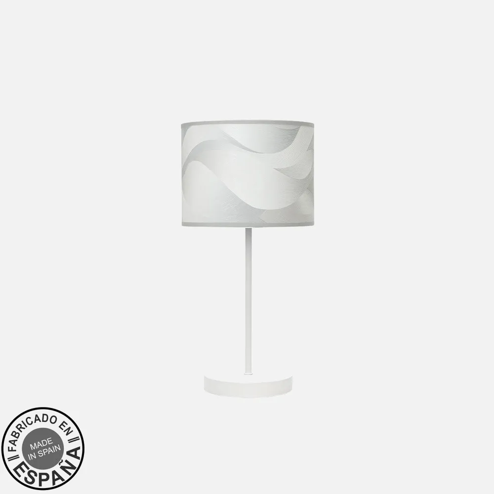 212470031 - Table Lamp Moda 1xe14 White/Grey Wave 42x17x17cm