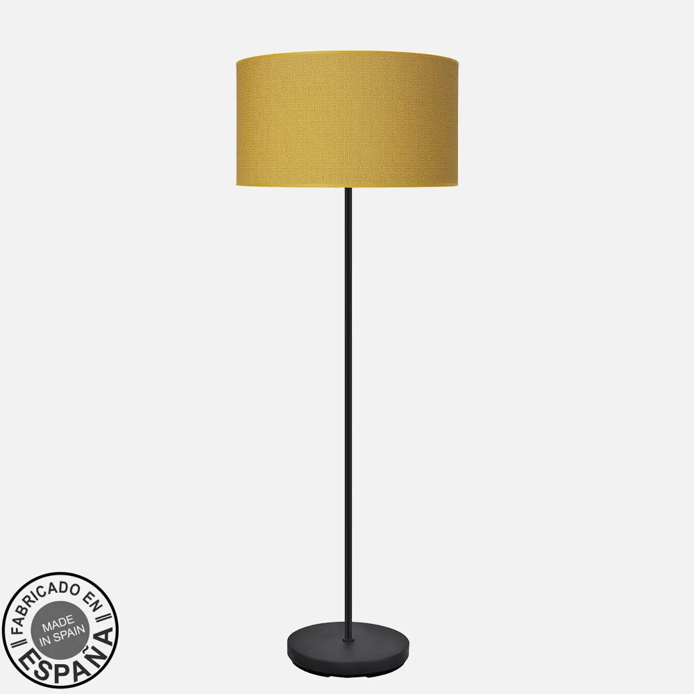 212441109 - Pie Salon Moda 1xe27 Negro/amarillo 163x40x40cm