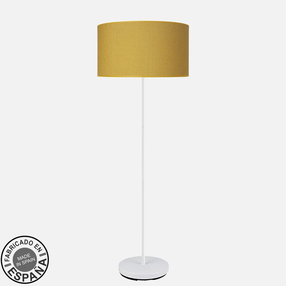 212441101 - Pie Salon Moda 1xe27 Blanco/amarillo 163x40x40cm