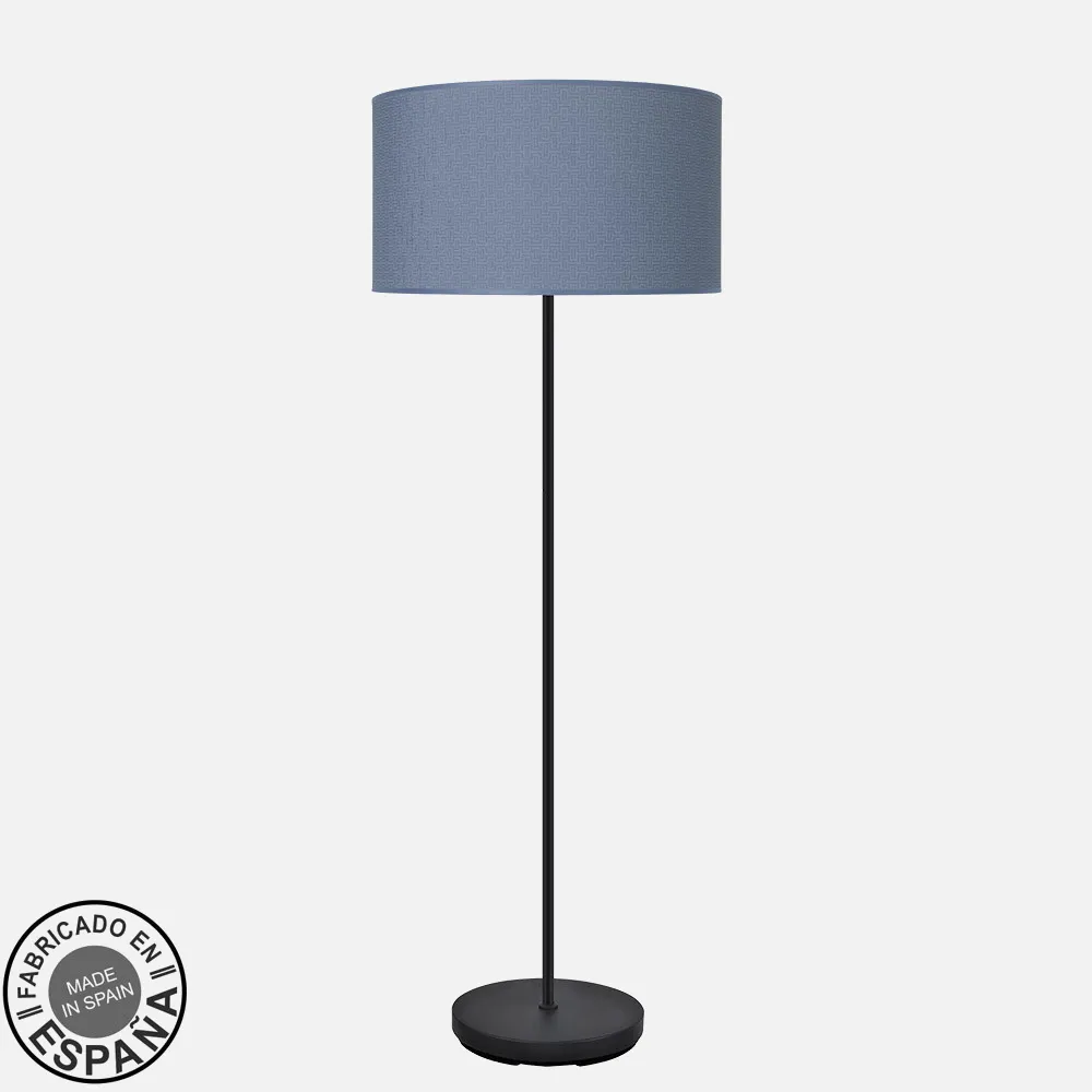 212441089 - Pie Salon Moda 1xe27 Negro/azul 163x40x40cm