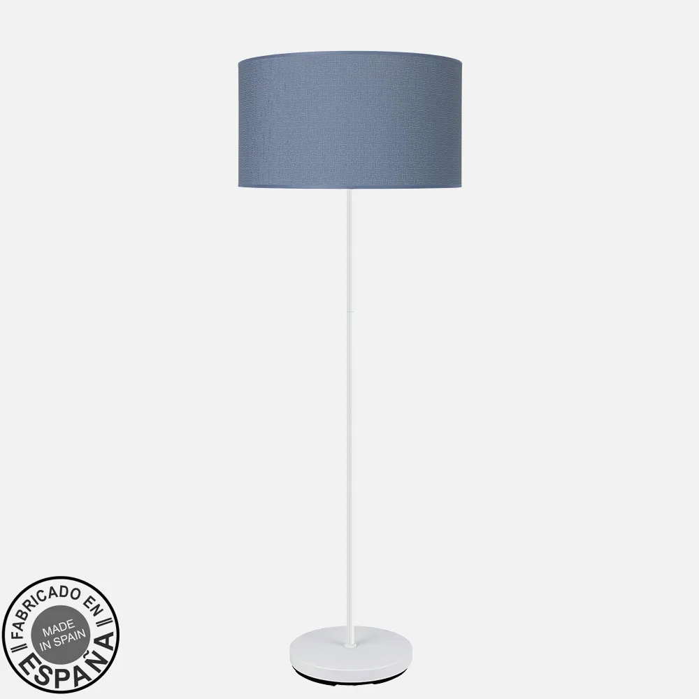 212441081 - Pie Salon Moda 1xe27 Blanco/azul 163x40x40cm