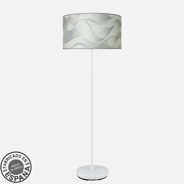 Blanco/ola gris