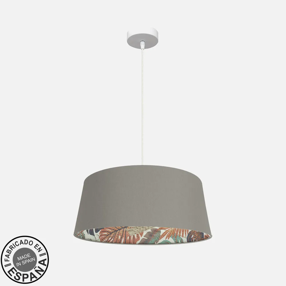 225195002 - Colgante 50d Tunez 1xe27 Blanco/topo-estampado