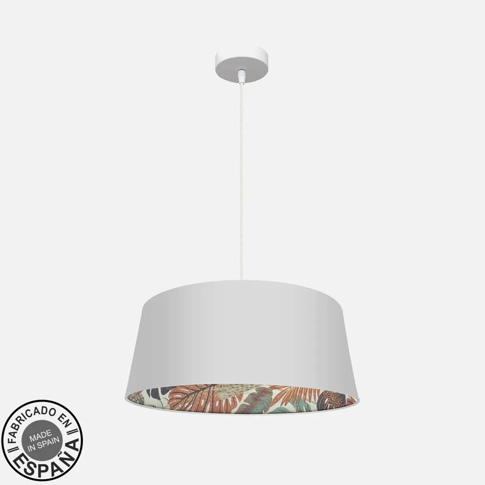 225195001 - Colgante 50d Tunez 1xe27 Blanco/blanco-estampado