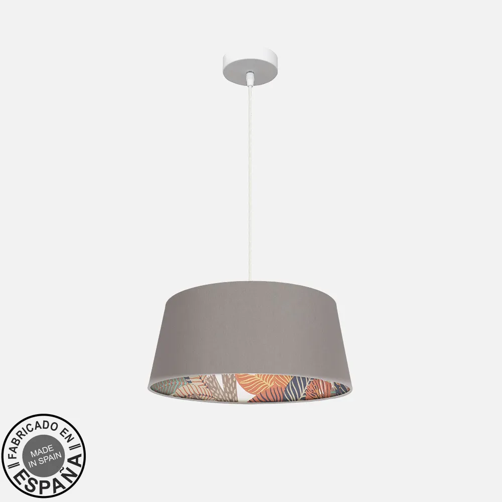 225194002 - Colgante 40d Tunez 1xe27 Blanco/topo-estampado