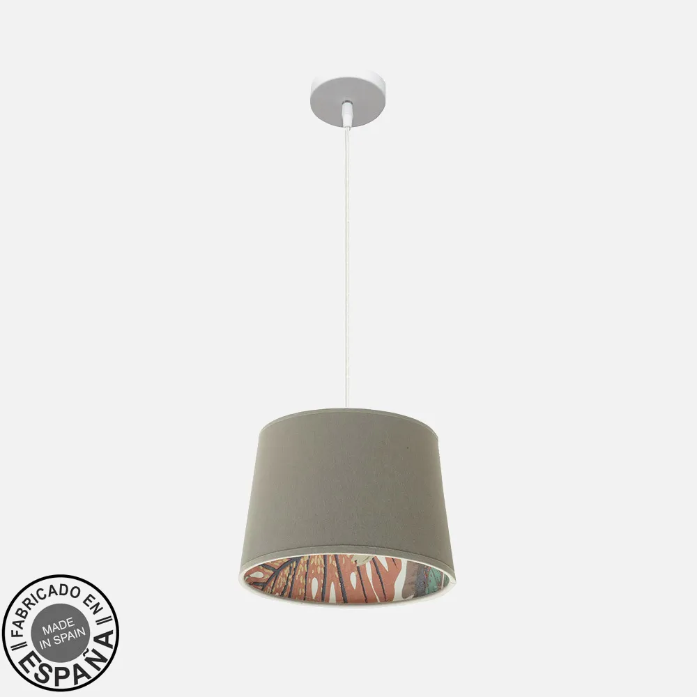 225193002 - Colgante 30d Tunez 1xe27 Blanco/topo-estampado