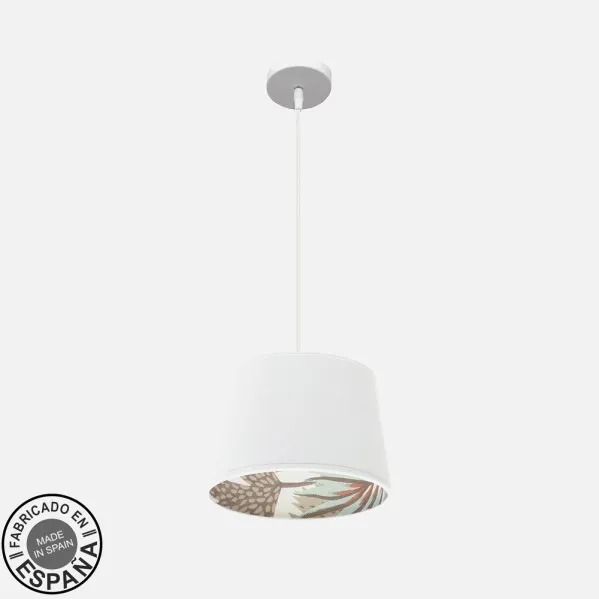 Colgante 30d Tunez 1xe27 Blanco/blanco-estampado