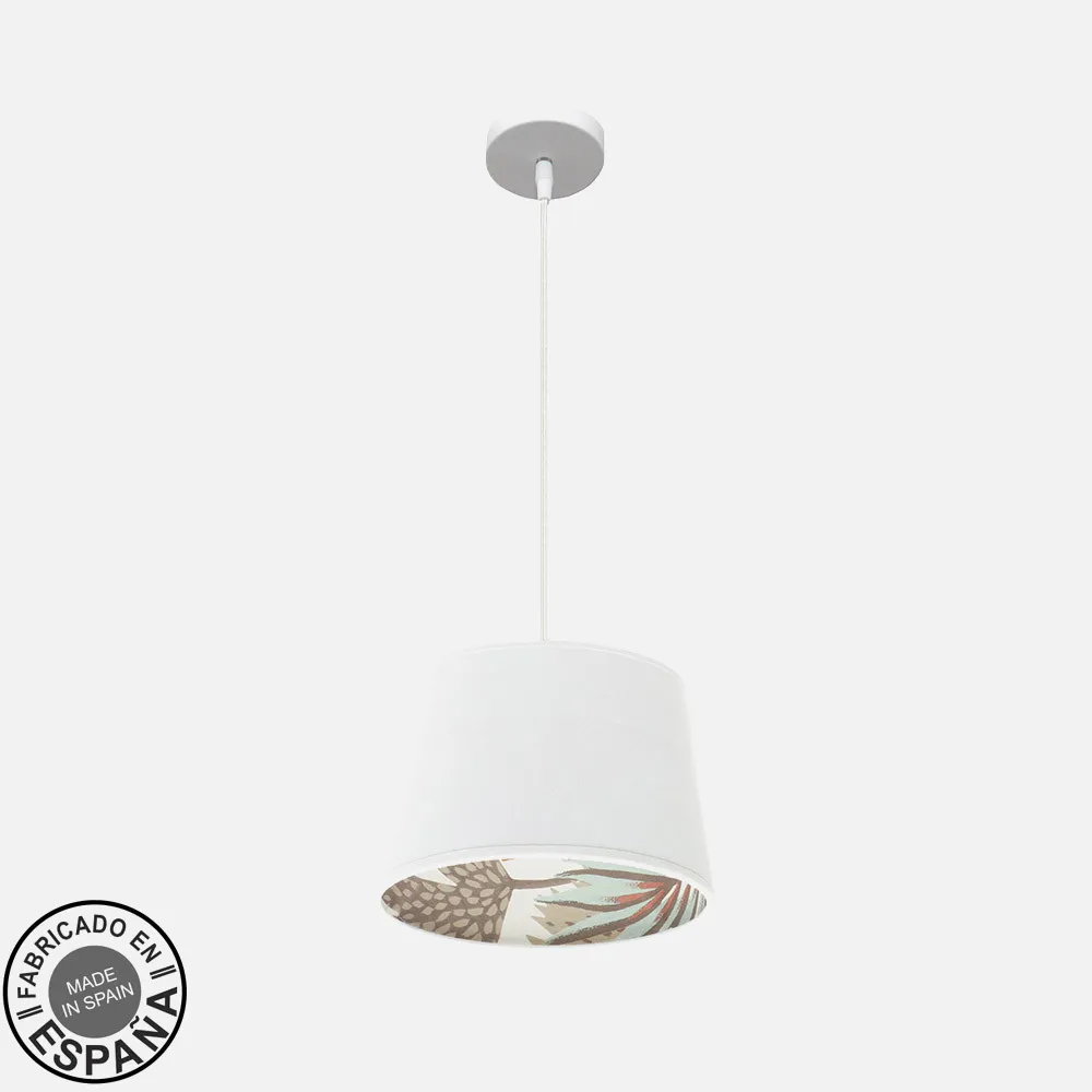 225193001 - Colgante 30d Tunez 1xe27 Blanco/blanco-estampado