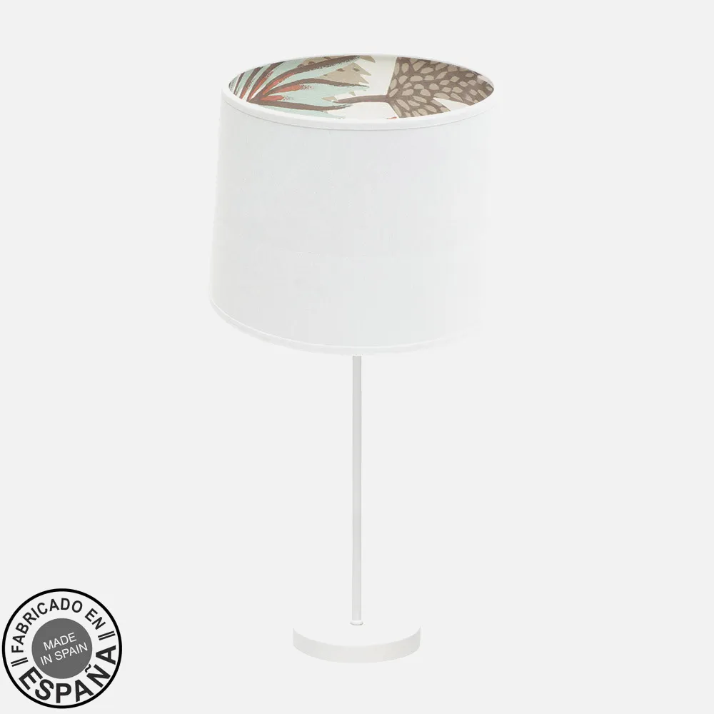 225171101 - Sobremesa Gr. Tunez 1xe27 Blanco/blanco-estampado