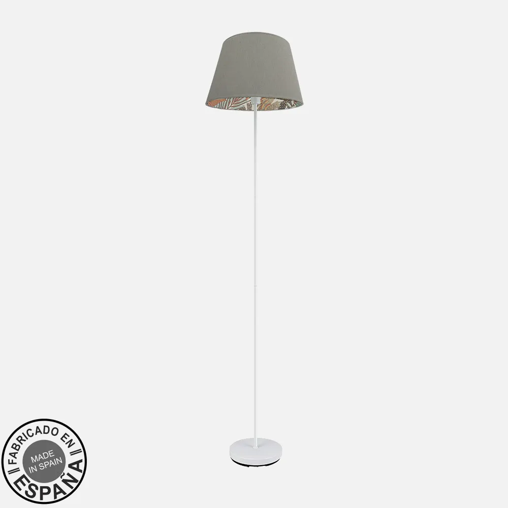 225141002 - Pie Salon Tunez 1xe27 Blanco/topo-estampado