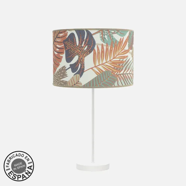 Sobremesa Grande Etiopia 1xe27 Blanco/estampado 62,5x30x30 Cm