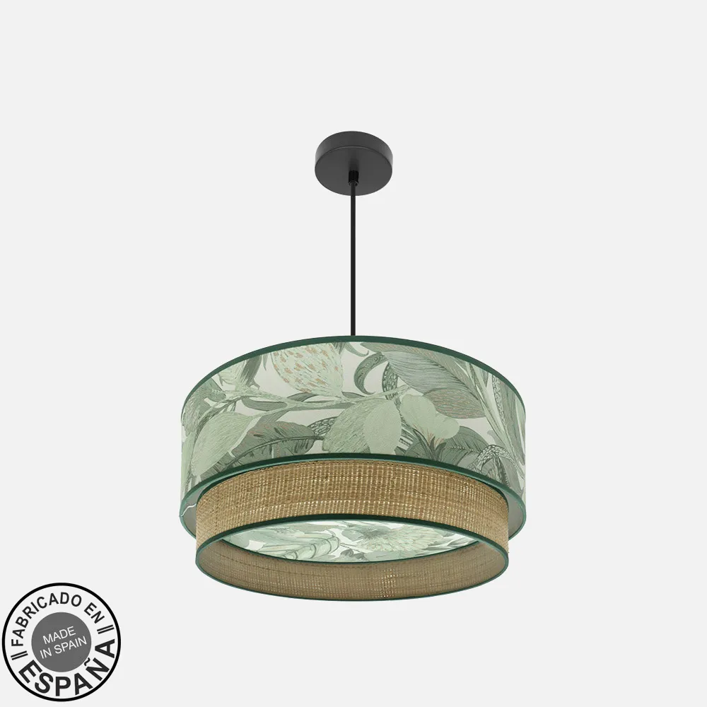 224995009 - Colgante Congo 50d 3xe27 Negro/verde-natural