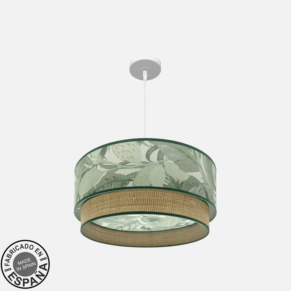 224995001 - Colgante Congo 50d 3xe27 Blanco/verde-natural
