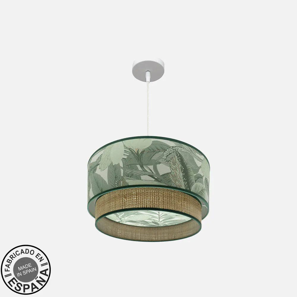 224994001 - Colgante Congo 40d 1xe27 Blanco/verde-natural