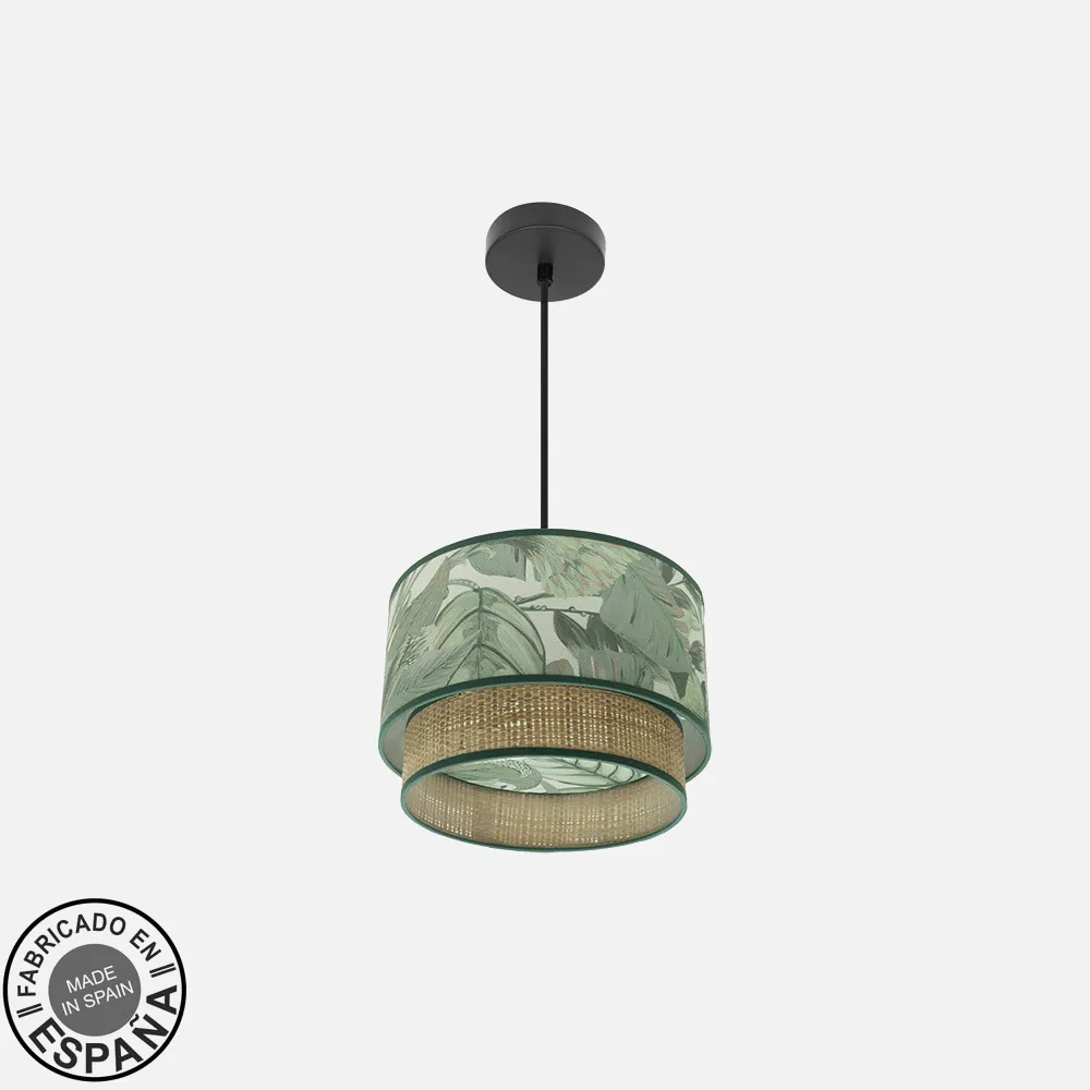 224993009 - Colgante Congo 30d 1xe27 Negro/verde-natural