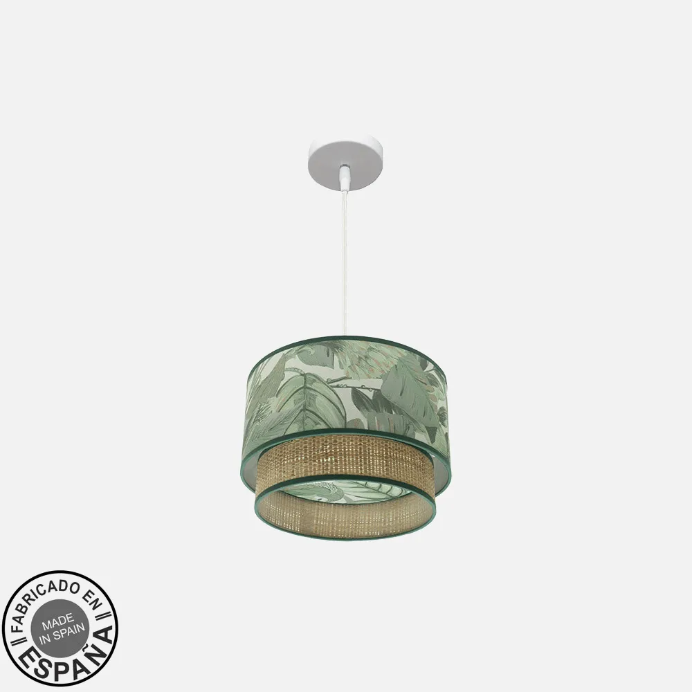 224993001 - Colgante Congo 30d 1xe27 Blanco/verde-natural