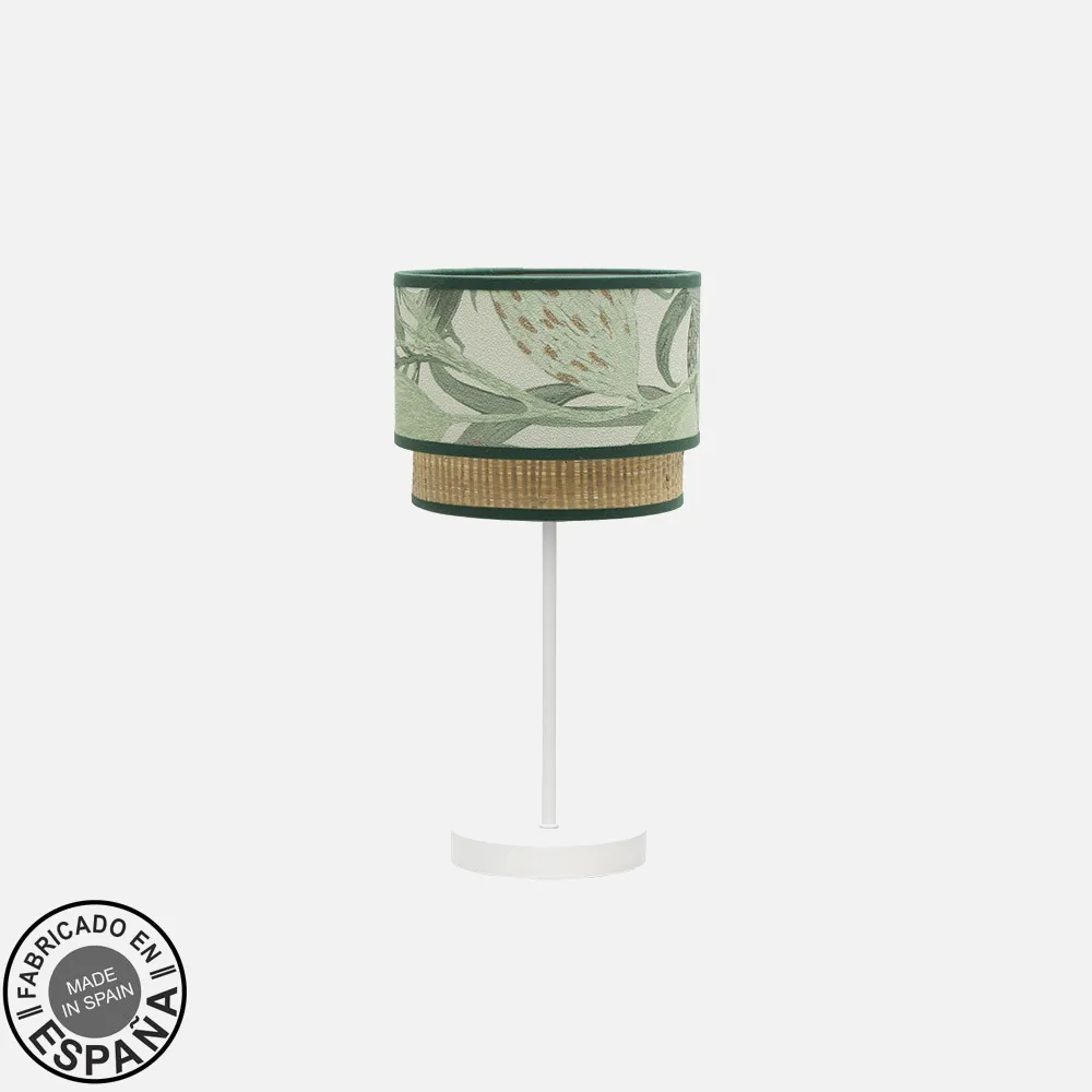 224971001 - Sobremesa Peq. Congo 1xe14 Blanco/verde-natural 42x18x18 Cm