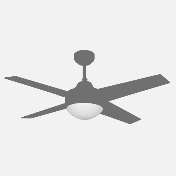 Glass shade Fan Eolo, Osiris and Alisio
