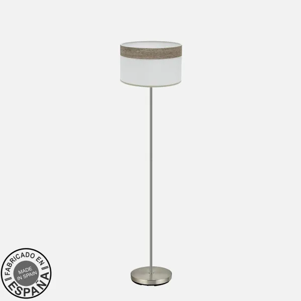 Níquel/Blanco-Madera Gris