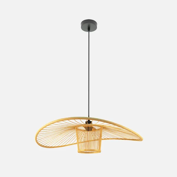Colgante Bambu Dylan Negro/natural 1xe27 Regx60x60cm