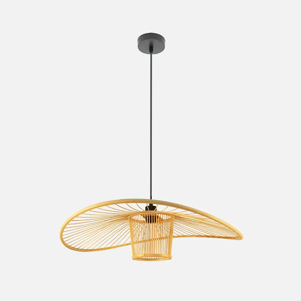 Colgante Bambu Dylan Negro/natural 1xe27 Regx60x60cm