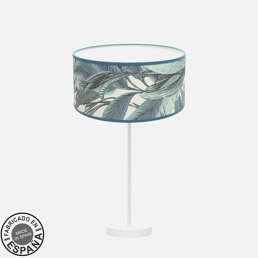 227071108 - Table lamp Height Argel 1xe27 White/leaf Blue 63x30x30 Cm