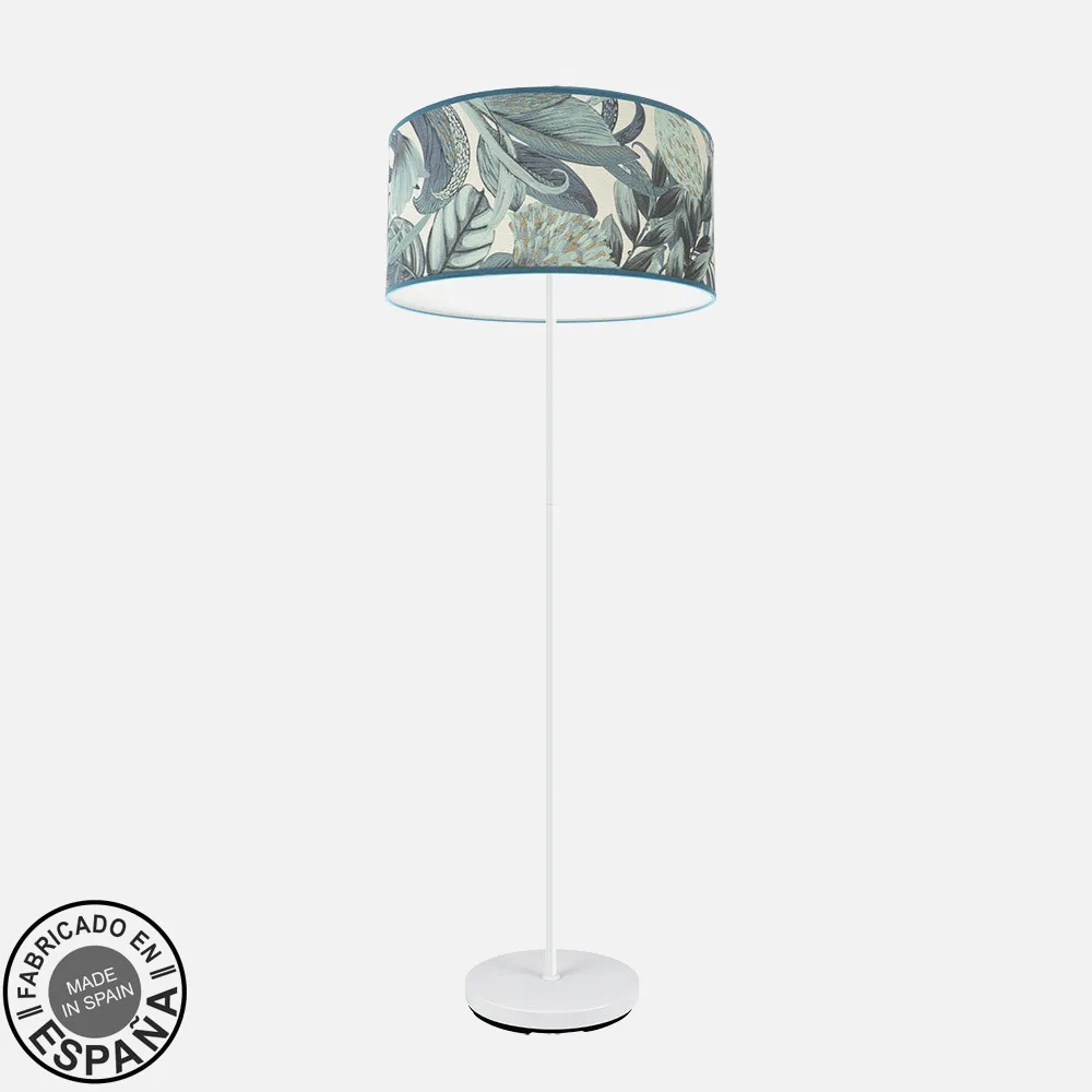 227041008 - White Argel 1xe27 White/leaf Blue 163x40x40 Cm
