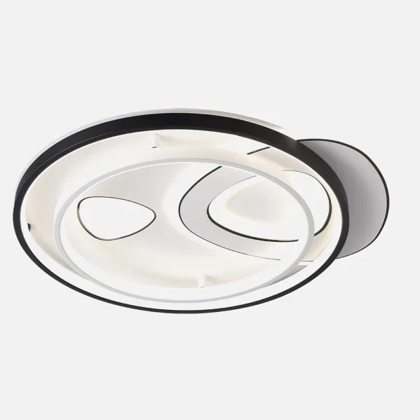 Plafon Evora Triang Negro/blanco 160w 3000-4000-6000k  7x45x52cm 13600lm C/remoto