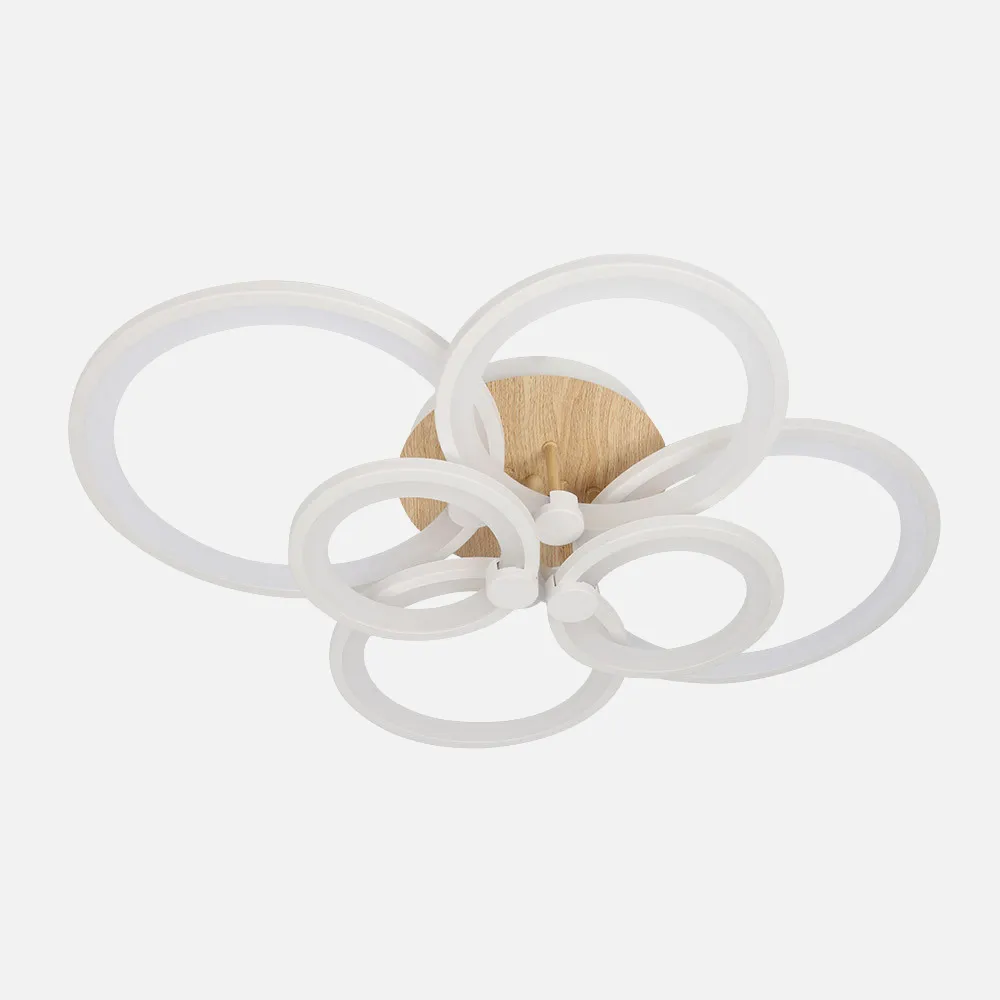 155986085 - Plafon Sydney 134w 3000-4000-6500k Blanco/madera Clara  17x74x57cm 18090lm Remoto,regulable,memoria