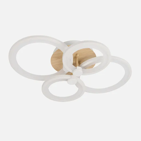 Ceiling light Sydney 76w 3000-4000-6500k White/wood Clara  13,5x55x41cm 10260lm Remote,dimmable,memory