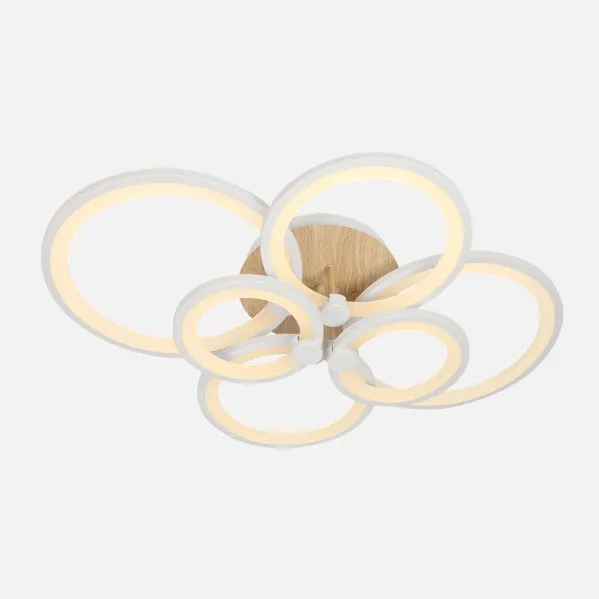 Ceiling light Sydney 134w 3000-4000-6500k White/wood Clara  17x74x57cm 18090lm Remote,dimmable,memory