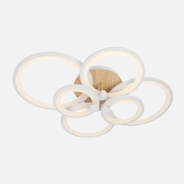 Ceiling light Sydney 134w 3000-4000-6500k White/wood Clara  17x74x57cm 18090lm Remote,dimmable,memory