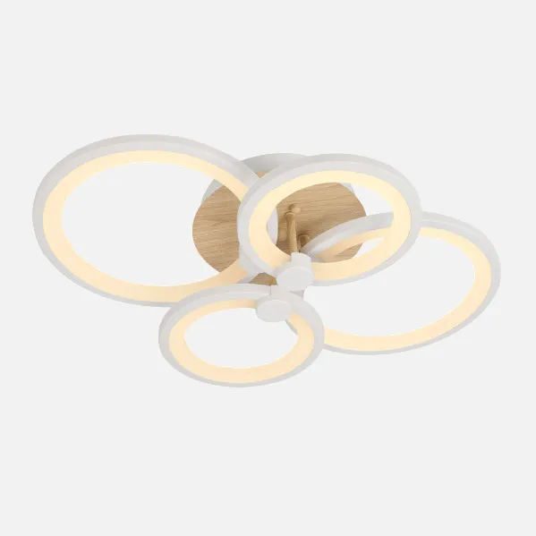 Ceiling light Sydney 76w 3000-4000-6500k White/wood Clara  13,5x55x41cm 10260lm Remote,dimmable,memory